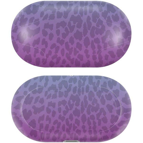 Cheetah Print Purple and Blue Galaxy Buds Plus Skin